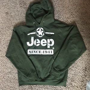 Olive Green Jeep Sweatshirt